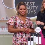Kara Jillian Brown’s white floral print dress on Good Morning America