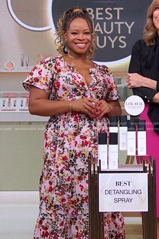 Kara Jillian Brown’s white floral print dress on Good Morning America