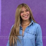 Karol G’s denim button down shirt on Today