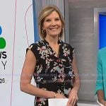 Kate's black floral button front dress on NBC News Daily
