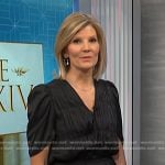 Kate’s black gathered top and geometric print skirt on NBC News Daily