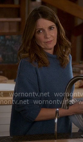 Kate's blue sweater on The Four Seasons