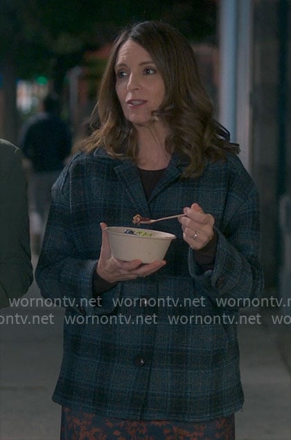 Kate’s blue checked coat on The Four Seasons