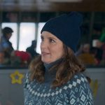 Kate’s blue fair isle print sweater on The Four Seasons