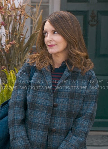 Kate's blue checked coat on The Four Seasons