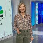 Kate’s floral blouse and pants on NBC News Daily
