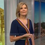 Kate’s navy stripe trim wrap dress on NBC News Daily