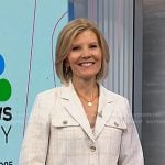 Kate Snow’s white tweed jacket on NBC News Daily