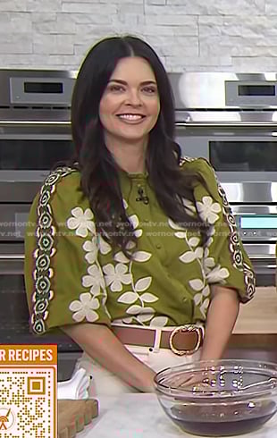 Katie Lee Biegel’s green floral blouse on Today