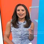 Kaylee’s blue tweed belted vest on Today