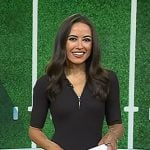 Kaylee’s brown half-zip polo dress on Today