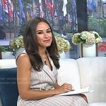 Kaylee’s ivory pinstripe dress on Today