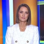 Kayna Whitworth’s white check blazer on Good Morning America
