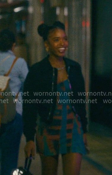 Keisha's abstract print mini dress on Forever