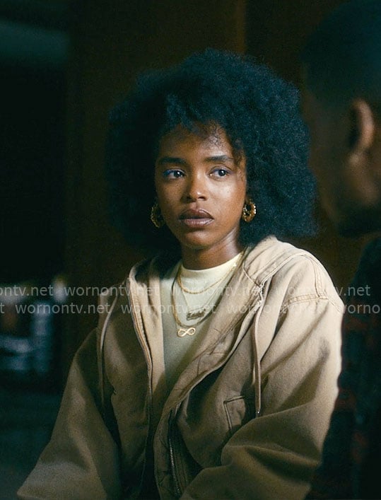 Keisha's beige hoodie on Forever