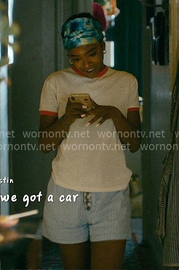 Keisha's blue boxer shorts on Forever