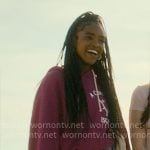 Keisha’s pink Coastal Escape hoodie on Forever