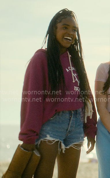 Keisha's pink Coastal Escape hoodie on Forever