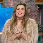 Kelly’s fur jacket on The Kelly Clarkson Show