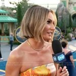 Keltie’s floral strapless dress on E! News