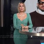 Keltie’s mint metallic cutout dress on E! News