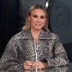 Keltie’s leopard print cropped jacket on E! News