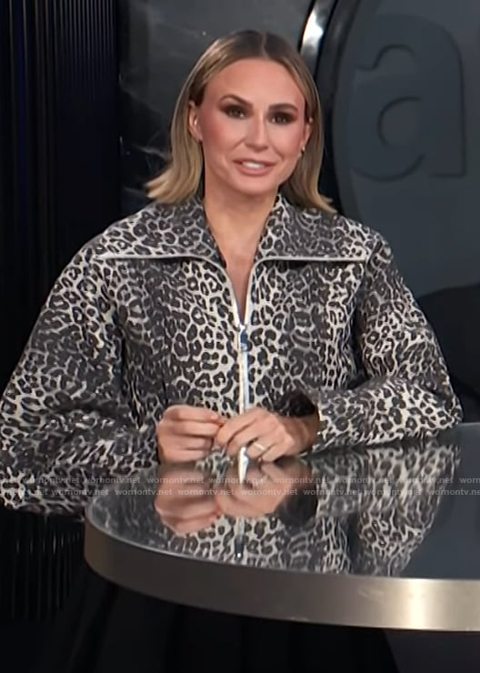 Keltie's leopard print cropped jacket on E! News