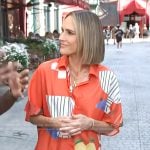 Keltie’s red fruit print romper on E! News