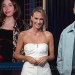Keltie’s white belted strapless vest on E! News