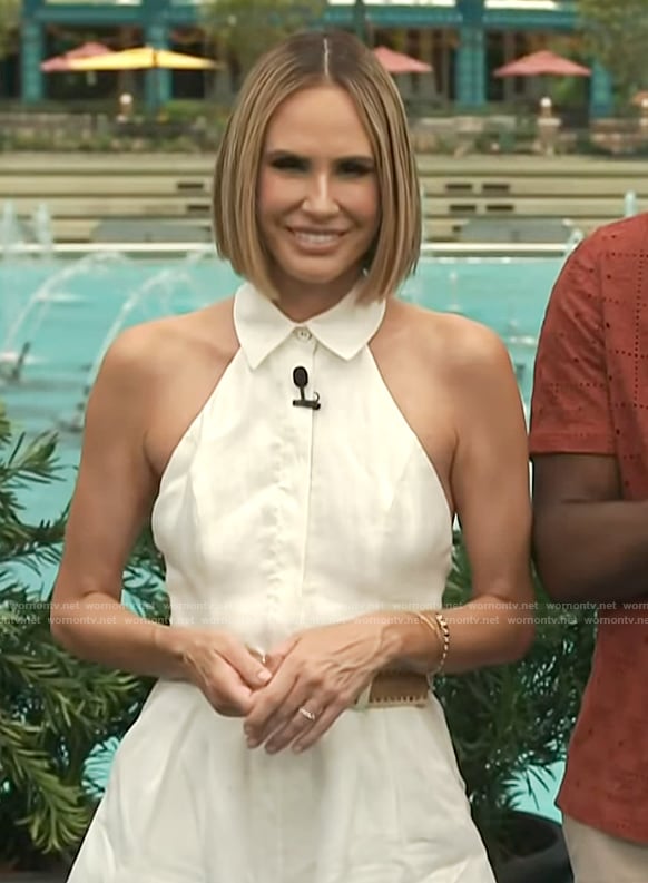 Keltie’s white belted romper on E! News
