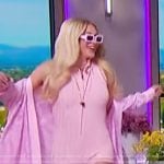 Kesha’s pink knit playsuit on The Jennifer Hudson Show