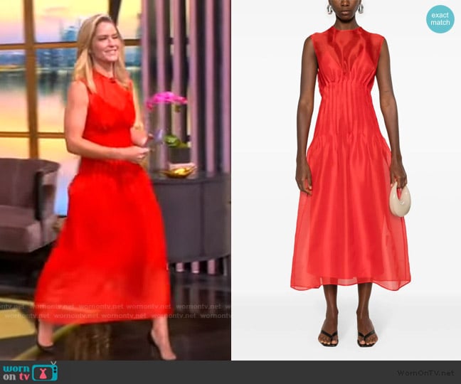 Khaite The Wes Sleeveless Midi Dress worn by Sara Haines on The View