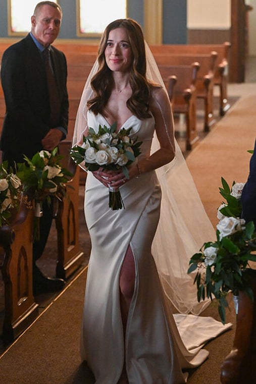 Kim’s wedding dress on Chicago PD