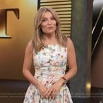 Kit’s white printed mini dress on Access Hollywood
