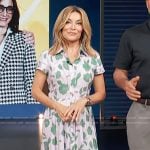 Kit's pink floral print shirtdress on Access Hollywood