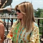 Kit’s patchwork print belted dress on Access Hollywood