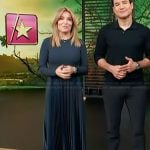 Kit’s mixed media pleated dress on Access Hollywood