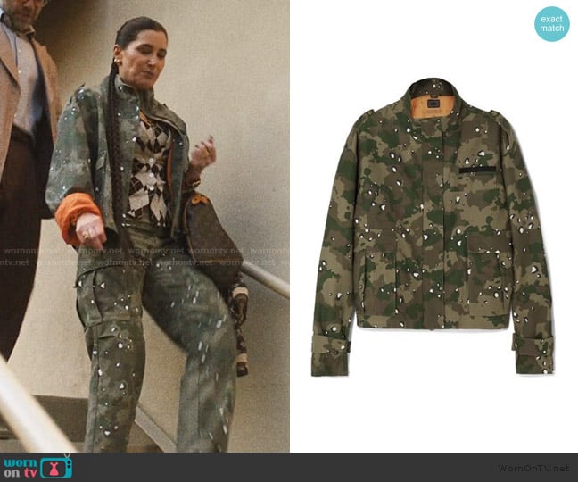 Kith Molly Cotton-canvas Jacket In Army Green worn by Maya Mason (Kathryn Hahn) on The Studio