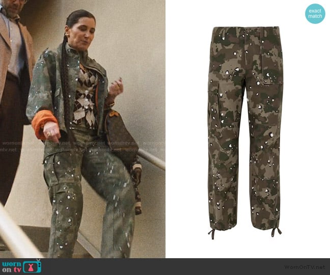 Kith Military Line Canvas Pants in Army Green worn by Maya Mason (Kathryn Hahn) on The Studio