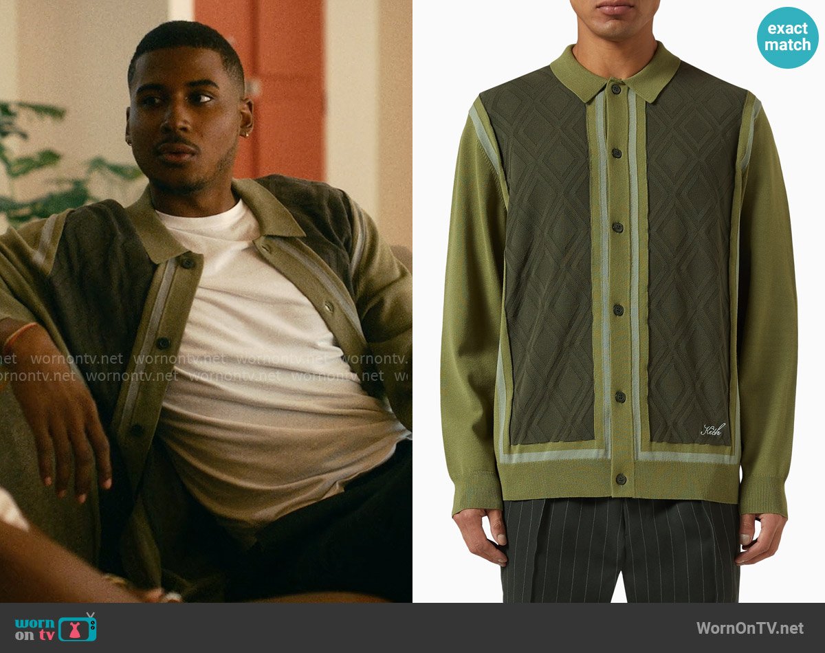 Kith Girard Cardigan worn by Justin Edwards (Michael Cooper Jr.) on Forever