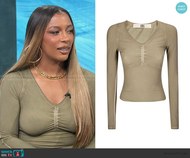 KNWLS Ghost top worn by Victoria Monet on Access Hollywood