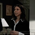 Kristina’s black and white button down shirt on General Hospital