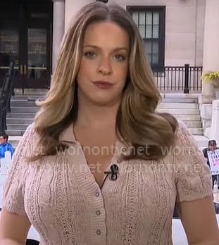 Kristina Rex’s cable-knit dress on CBS Mornings
