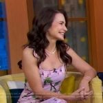 Kristin Davis’s pink floral print dress on Good Morning America