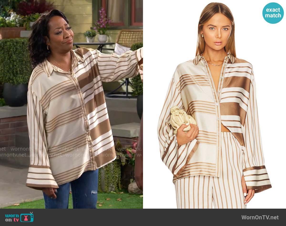 L'Academie The Katy Blouse worn by Tina Butler (Tichina Arnold) on The Neighborhood