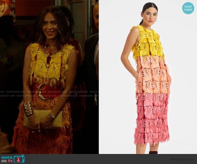 LA DoubleJ Column Dress worn by Lisa Todd Wexley (Nicole Ari Parker) on And Just Like That