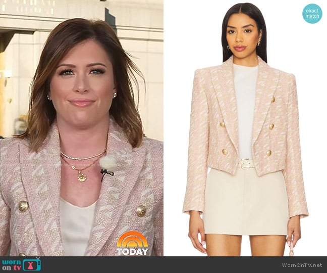 L'Agence Lila Boxy Blazer worn by Chloe Melas on Today