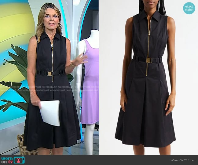 L'Agence Kylo Belted Shirtdress worn by Savannah Guthrie on Today