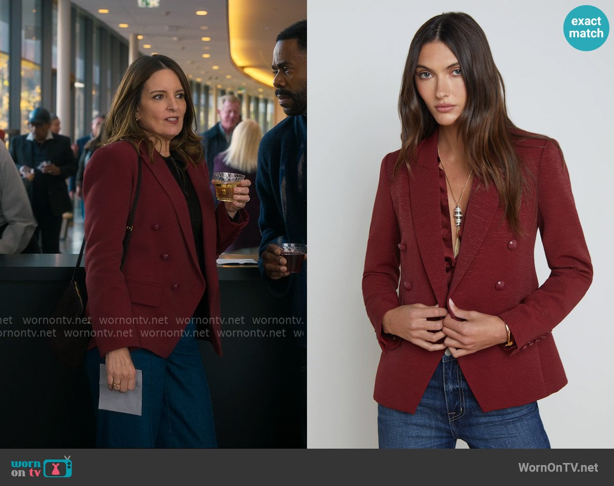 L'Agence Kenzie Blazer in Syrah worn by Kate (Tina Fey) on The Four Seasons