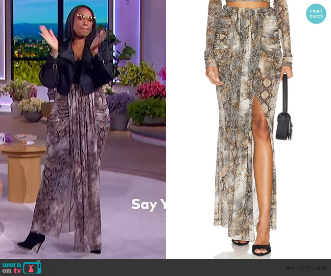 Lapointe Mesh Draped Skirt worn by Jennifer Hudson on The Jennifer Hudson Show